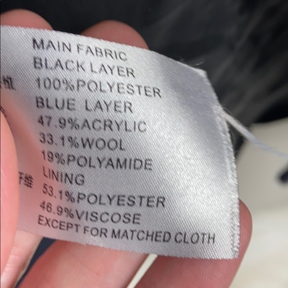 AZONA Navy Blue Wool Blend Military Style Coat Size 38(S) - Picture 5 of 13